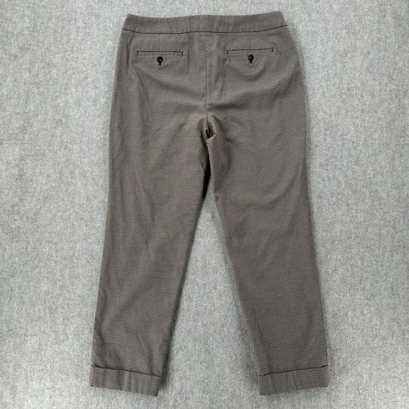 TALBOTS Womens Heritage Fit‎ Pants Micro Houndstooth Wool Blend Size 14 Academia - Picture 2 of 9